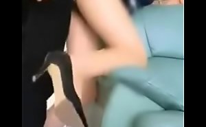 asian chinese girls gets fucked on sofa in high heels very sexy legs