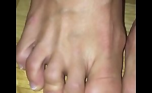 her downcast toes begging for my cum