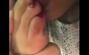 sucking her feets Part1
