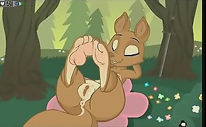Squirrel Furry Footjob together with Anal