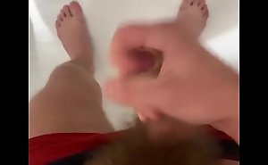 RUSSIAN GAY More HAIRY COCK AND BIG BUSH CUMS IN THE BATHTUB