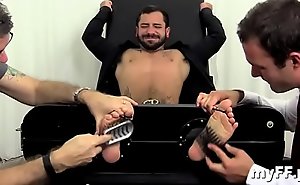 Boyz are in for a foot fetish play